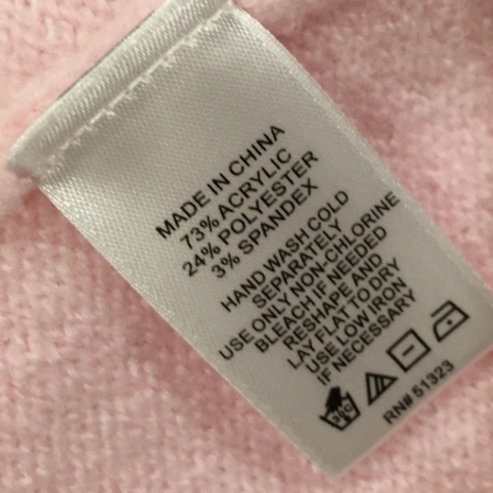NWT CeCe Women’s XL Top Sweater Pullover Oversize Knit Pink “Be Wine” - Picture 3 of 5